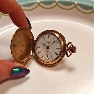 Elgin Gold Plated Pocket Watch